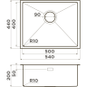 Мойка OMOIKIRI TAKI 54-U/IF-IN нержавеющая сталь 4997467