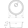 Мойка OMOIKIRI TOYA 45-U-GM нерж.сталь/вороненая сталь 4993072